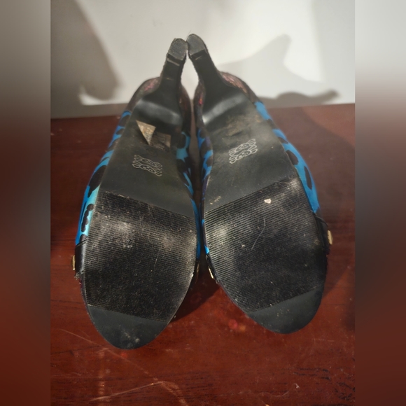 Vintage never worn Iron Fist size 39 women's multi-print mix media platform heel - Picture 8 of 10